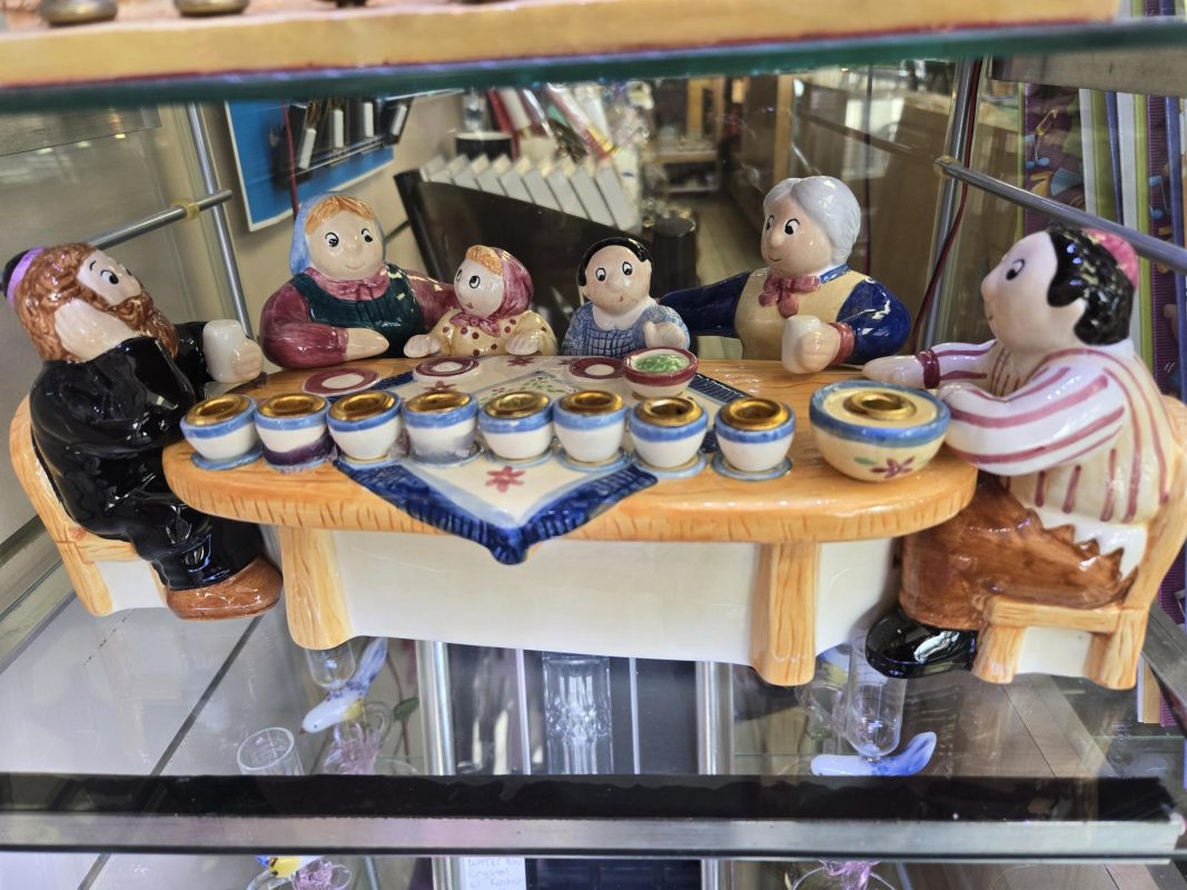 ceramic menorah of Family At Table