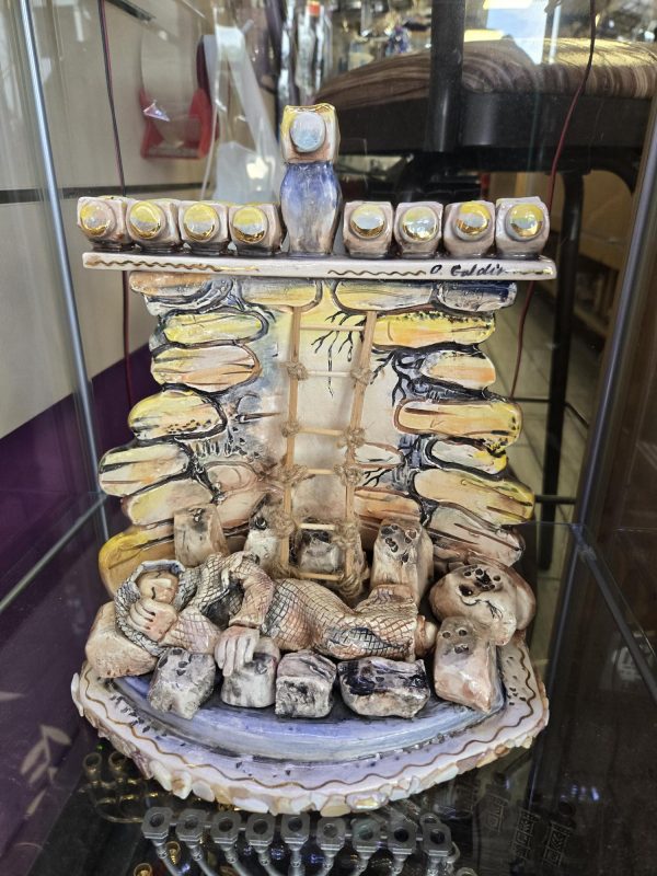 Ceramic menorah Jacobs Ladder